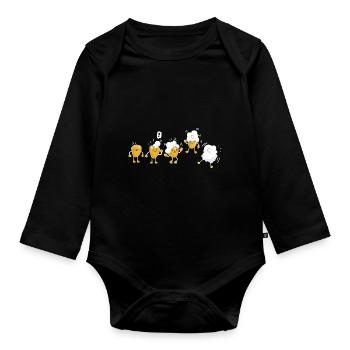 Popcorn - Baby Bio-Langarm-Body - Schwarz - Vorne
