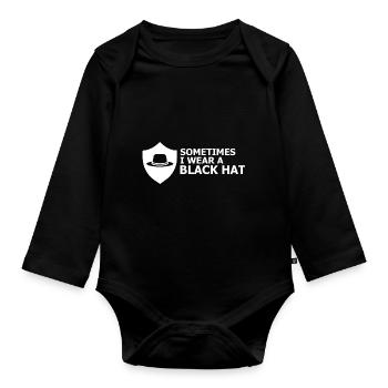 Cybersecurity Design for Hackers and Cyber Security - Organic Longsleeve Baby Bodysuit - black - Front