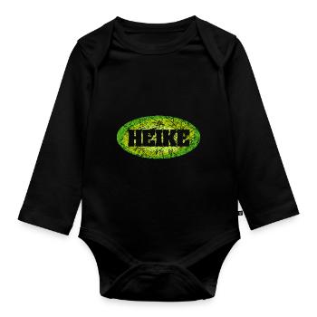 heike - Baby Bio-Langarm-Body - Schwarz - Vorne