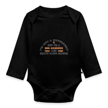 Toiletteur pour chiens Toiletteur pour chien - Body Bébé bio manches longues - noir - Devant