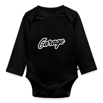 Garage - Organic Longsleeve Baby Bodysuit - black - Front