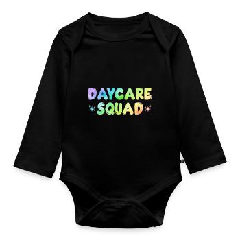 Daycare Squad Daycare Provider Daycare Teacher Pre - Baby Bio-Langarm-Body - Schwarz - Vorne