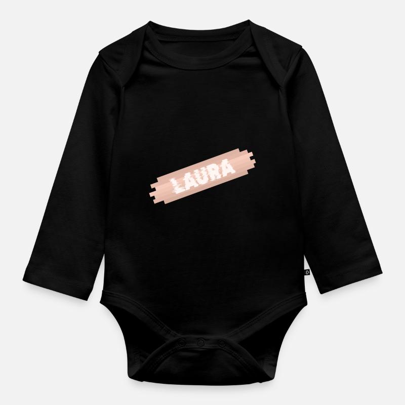 Cadeau pour Laura - Body Bébé bio manches longues - noir
