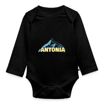 Alpinisme Antonia - Body Bébé bio manches longues - noir - Devant