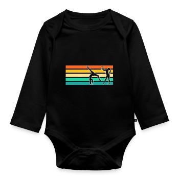 Gymnastics Gymnastics Gymnasts - Organic Longsleeve Baby Bodysuit - black - Front