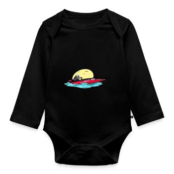 Drag Boat Racing - Organic Longsleeve Baby Bodysuit - black - Front