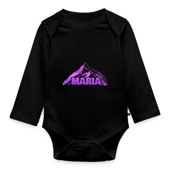 Mount Mary - Organic Longsleeve Baby Bodysuit - black - Front