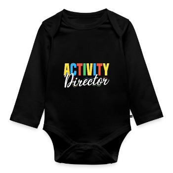 Activity Director Appreciation - Baby Bio-Langarm-Body - Schwarz - Vorne
