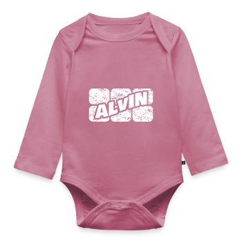 Cadeau pour Alvin - Body Bébé bio manches longues - mauve - Devant
