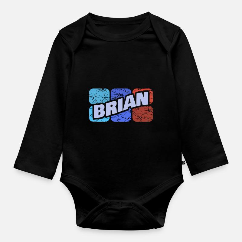 Brian as Brian - Organic Longsleeve Baby Bodysuit - black