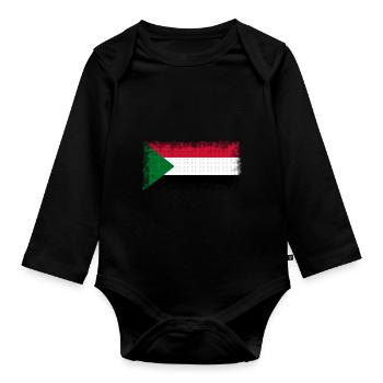 Sudan Sudan - Organic Longsleeve Baby Bodysuit - black - Front