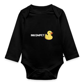 Lustig Ironie Ente Ente Sarkasmus Geschenk - Baby Bio-Langarm-Body - Schwarz - Vorne