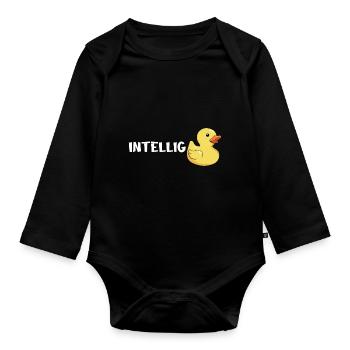 Lustig Ironie Ente Ente Sarkasmus Geschenk - Baby Bio-Langarm-Body - Schwarz - Vorne