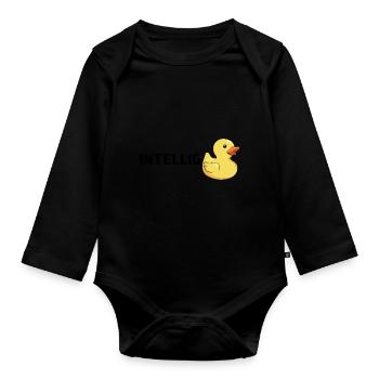 Lustig Ironie Ente Ente Sarkasmus Geschenk - Baby Bio-Langarm-Body - Schwarz - Vorne