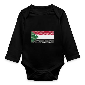 Sudan - Organic Longsleeve Baby Bodysuit - black - Front