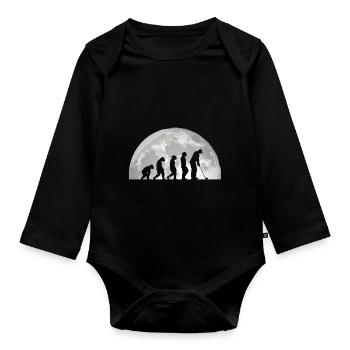 Golfspieler Evolution Golf - Baby Bio-Langarm-Body - Schwarz - Vorne