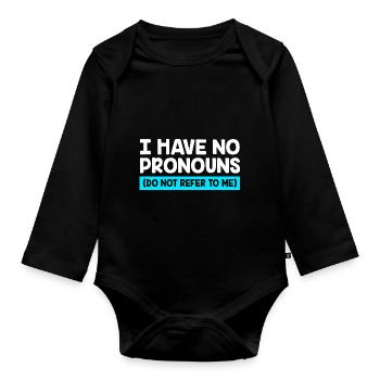 Queer Gender Vielfalt Gay pride LGBT - Baby Bio-Langarm-Body - Schwarz - Vorne