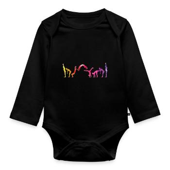 Art de la gymnastique - Body Bébé bio manches longues - noir - Devant
