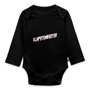 Sarkusmus Spruch Schwarzer Humor Lustiges Ironie - Baby Bio-Langarm-Body - Schwarz - Vorne