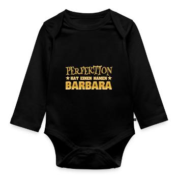 Perfektion Barbara - Baby Bio-Langarm-Body - Schwarz - Vorne