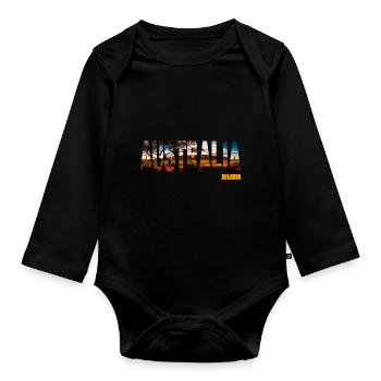 Outback australien - Body Bébé bio manches longues - noir - Devant