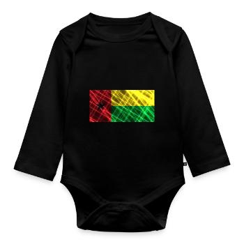 Gift for Bissau - Organic Longsleeve Baby Bodysuit - black - Front