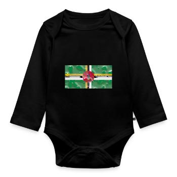 Gift for Dominica - Organic Longsleeve Baby Bodysuit - black - Front