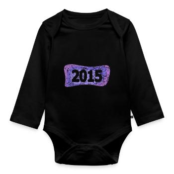 2015 - Organic Longsleeve Baby Bodysuit - black - Front