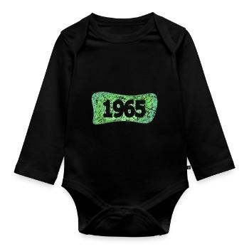 1965 1965 - Organic Longsleeve Baby Bodysuit - black - Front