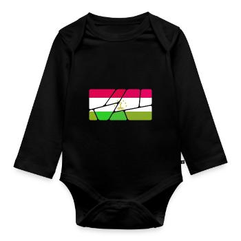 Geschenk für Tadschikistan - Baby Bio-Langarm-Body - Schwarz - Vorne