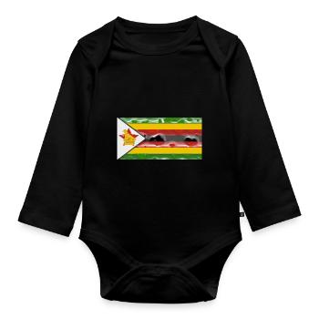 Zimbabwe - Body Bébé bio manches longues - noir - Devant