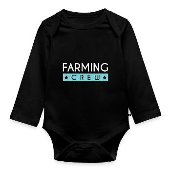 Farming Crew - Baby Bio-Langarm-Body - Schwarz - Vorne