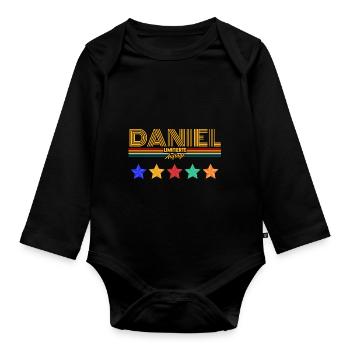 Daniel - Baby Bio-Langarm-Body - Schwarz - Vorne