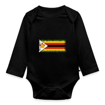 Zimbabwe - Body Bébé bio manches longues - noir - Devant