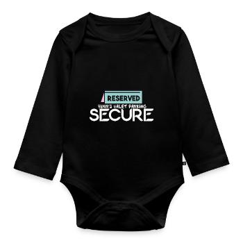 Votre valet parking Secure Attendant Hôtel Recette - Body Bébé bio manches longues - noir - Devant