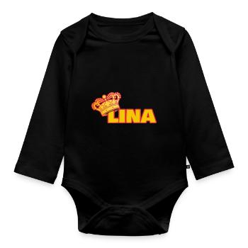 Lina - Body Bébé bio manches longues - noir - Devant