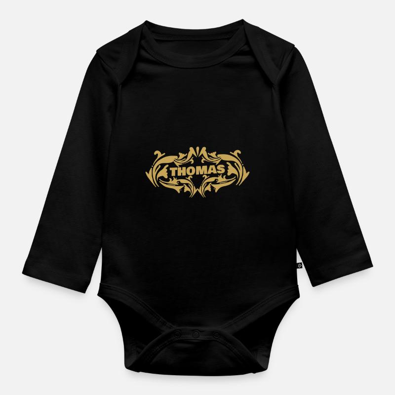 Thomas - Baby Bio-Langarm-Body - Schwarz