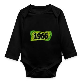 Année 1966 - Body Bébé bio manches longues - noir - Devant