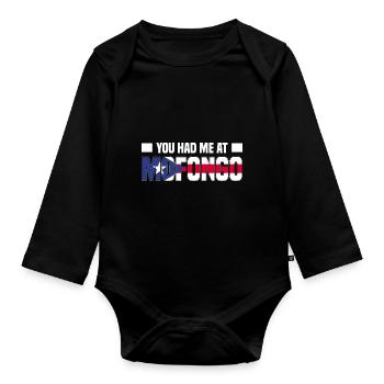 Puerto Rico | Puerto Ricaner Flagge Geschenkideen - Baby Bio-Langarm-Body - Schwarz - Vorne