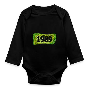 Kratzer 1989 - Baby Bio-Langarm-Body - Schwarz - Vorne
