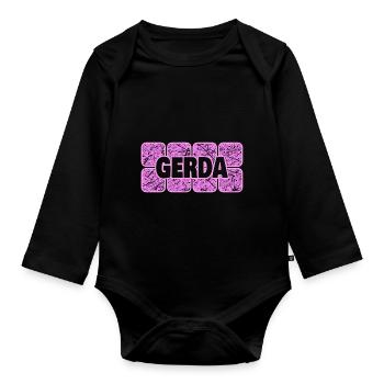 Ehefrau Gerda - Baby Bio-Langarm-Body - Schwarz - Vorne