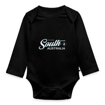EXPLORE SOUTH AUSTRALIA - Baby Bio-Langarm-Body - Schwarz - Vorne