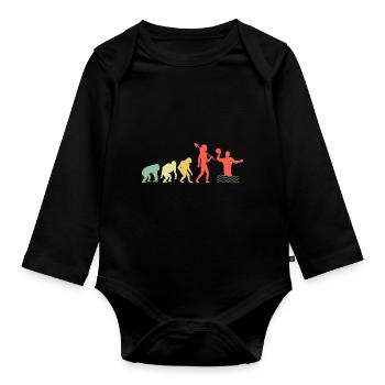 Evolution Water Polo Player Aquatic Polo - Organic Longsleeve Baby Bodysuit - black - Front