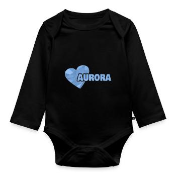 Mama Aurora - Baby Bio-Langarm-Body - Schwarz - Vorne