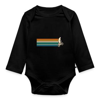 Vélo VTT - Body Bébé bio manches longues - noir - Devant
