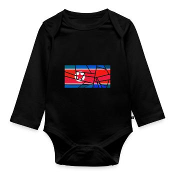 Corée du Nord Corée du Nord - Body Bébé bio manches longues - noir - Devant