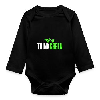Think Green - Baby Bio-Langarm-Body - Schwarz - Vorne