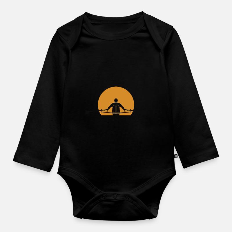 aviron - Body Bébé bio manches longues - noir