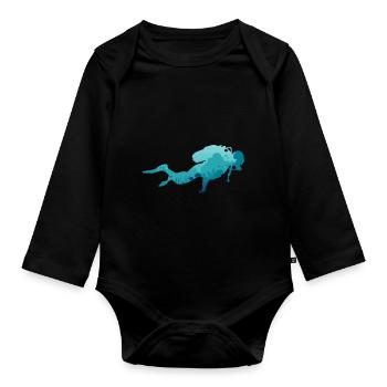 Ocean Diver - Body Bébé bio manches longues - noir - Devant