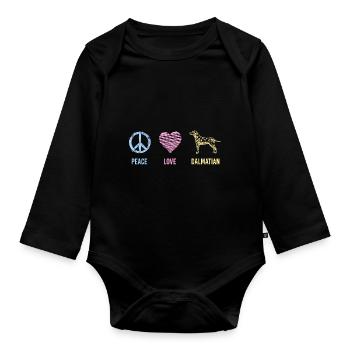 Dog Animal Animals Guard Dog - Organic Longsleeve Baby Bodysuit - black - Front